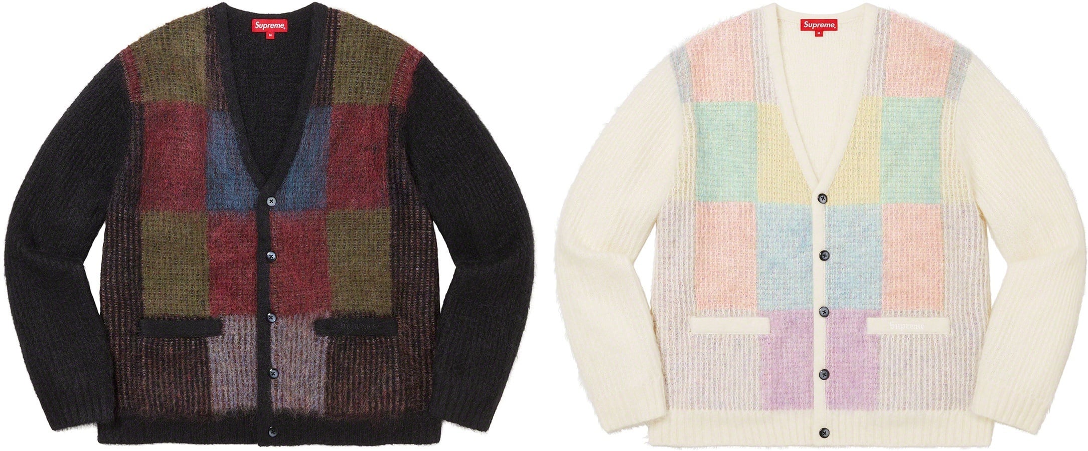Brushed Grid Cardigan